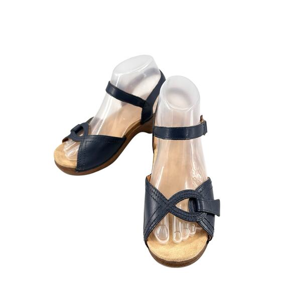 Dansko Season Women's Sandals, Navy Blue Full Grain, Sz 6.5-7 US/ 37 EU Boho - Picture 1 of 14